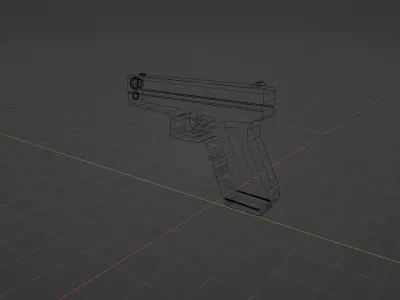 Simple Glock Low-poly 3D model