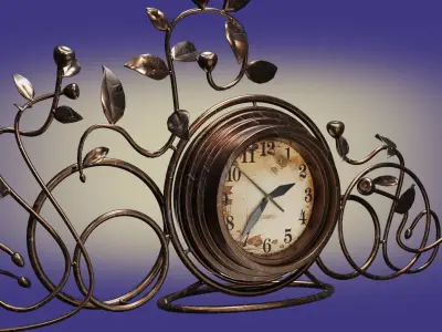 Bronze table clock 3D model
