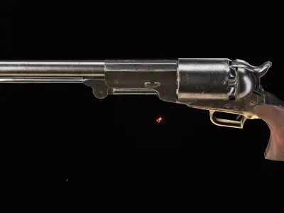 Colt Walker 1847 Low-poly 3D model