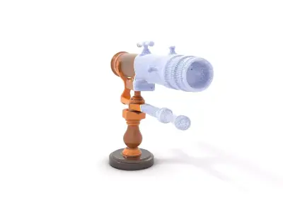 Antique Brass Telescope model pack Low-poly 3D model purchase