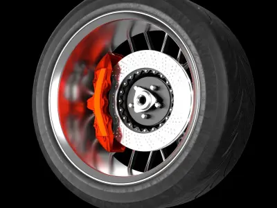 3 Car Wheel Collection Low-poly 3D model