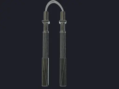 Dragon nunchucks Low-poly 3D model