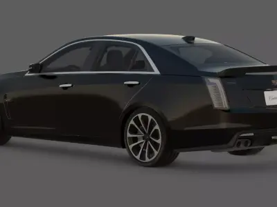 2016 Cadillac CTS-V 3D Model  American Luxury Meets Corvette 3D model