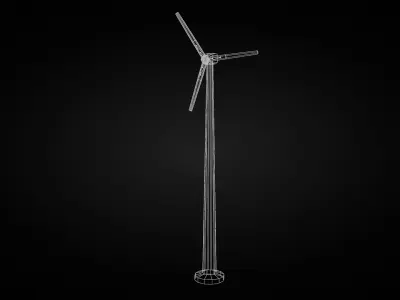 Low Poly Wind Turbine  Low-poly 3D model