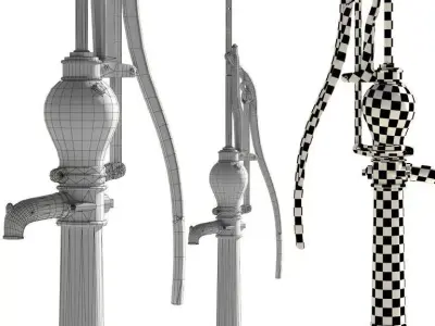 Oshkosh Water Hand Pump 3D model