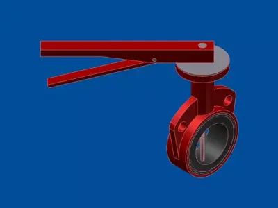Butterfly Valve Free 3D model purchase