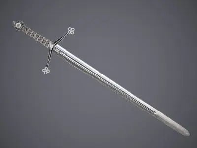 Claymore sword Low-poly 3D model get