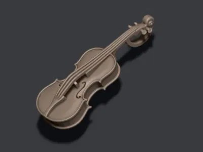 Violin pendant 3D print model
