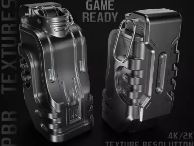 Sci-fi Grenade Low-poly 3D model purchase