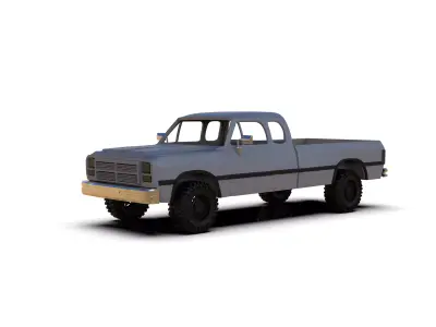 DODGE RAM CLUBCAP 250 1991 TRUCK 3D print model