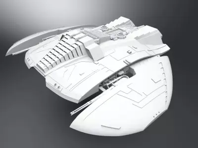 Cylon Raider Blood and Chrome Scale 3D print model