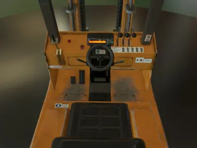 PBR Forklift Low-poly 3D model