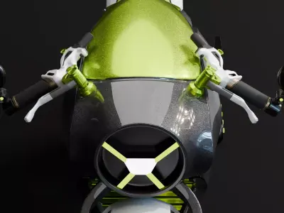 Sci-Fi Cyber Bike 3D model