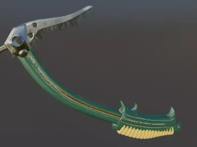  3d snow axa model Low-poly 3D model
