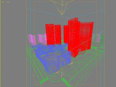 Architecture modern office building 3D model
