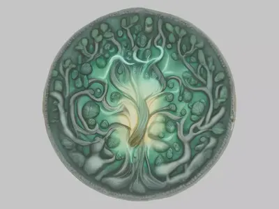 Fantasy Emblem of an Easter Egg Low-poly 3D model