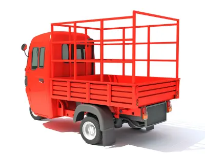 Pickup Mini Truck Rickshaw 3D model