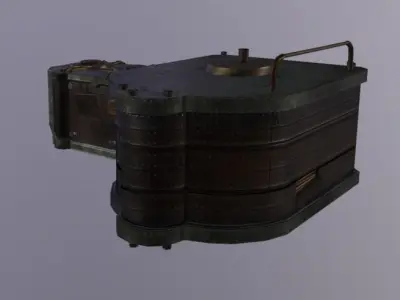 OilRig Machine Low-poly 3D model