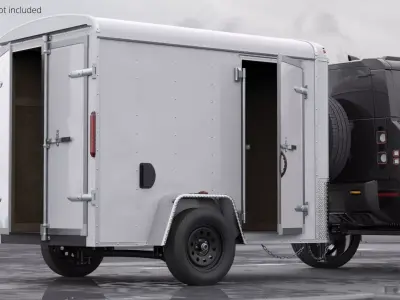 Transport Enclosed Trailer with Dual Doors 3D model
