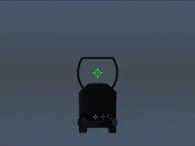 Red Dot laser sight programed for blender game for BGE or UPBGE Free low-poly 3D model