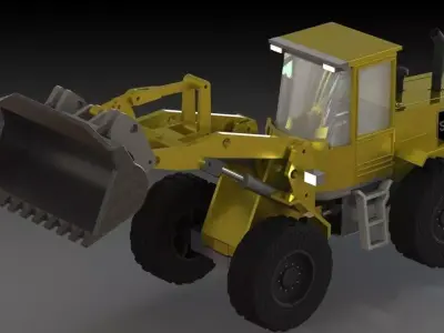 Back hoe Loader 3D model
