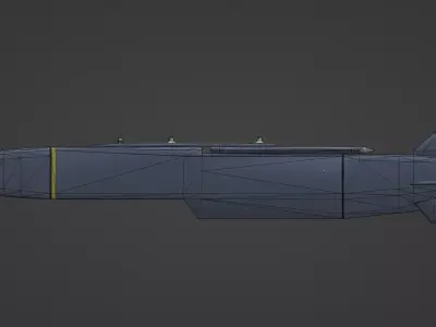 Storm Shadow SCALP-EG Cruise Missile Game Ready Free low-poly 3D model