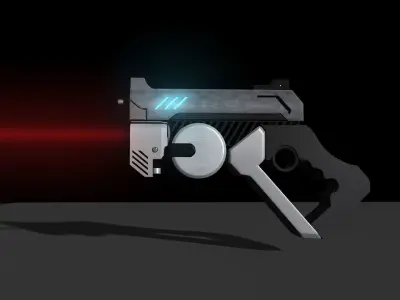 3d sci-fi Gun modeling 3D model