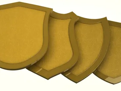 Shields golden shield 3D model