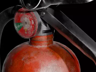 Fire Extinguisher Low-poly 3D model get
