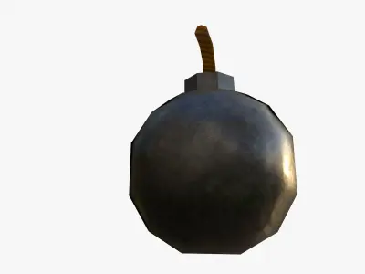 Cartoon Bomb Low-poly 3D model