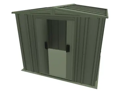 Metal Storage Shed 3D Model VR Low-poly 3D model