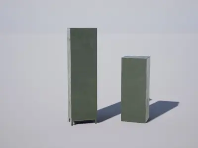 Military Lockers Low-poly 3D model