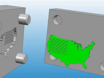 USA Map Tool Mould 3D model