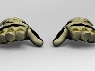 Tactical Military Gloves 3D print model