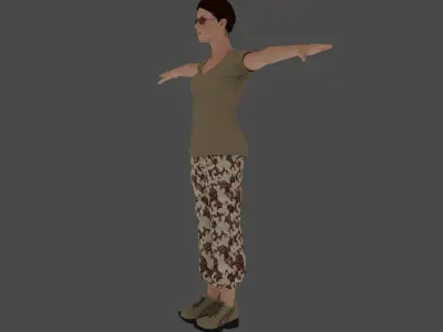 Rigged Soldier 07 3D model