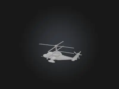 Realistic Helicopter Model Low-poly 3D model