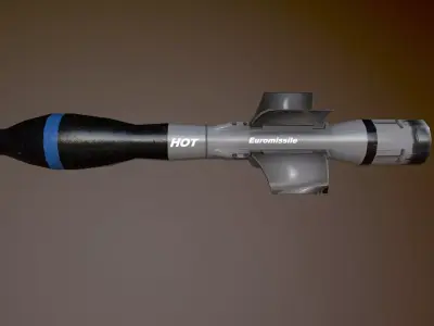 HOT 3 missile Low-poly 3D model