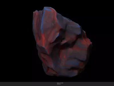Stylized Meteorite - Space Rock - AI Low-poly 3D model