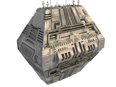 Spaceport Station Hub High-Detail SciFi 3D model
