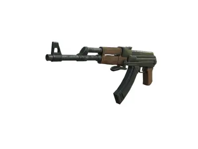 Ak47 short  Free low-poly 3D model