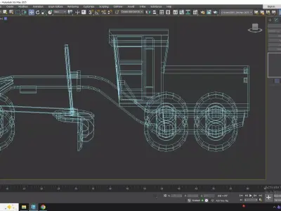Grader Construction 240K Simplified Low-poly 3D model
