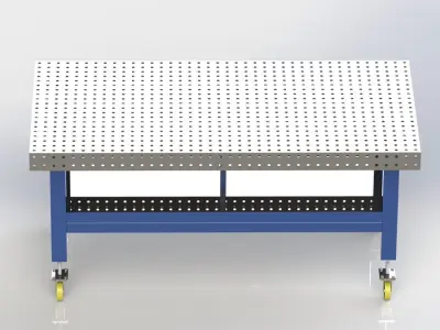 Professional Welding Table    Technical Drawings for Fabrication 3D model