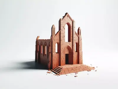 Abandoned Church 3D Printable Model 3D print model