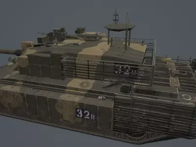 challenger-2 TES MEGATRON Low-poly 3D model