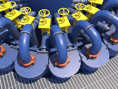 hidrociclones grandes 3D model