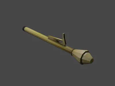 WWII German Panzerfaust Anti-Tank Weapon Model Free low-poly 3D model