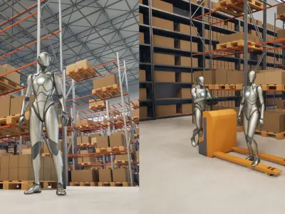 Warehouse Storage Pack Low-poly 3D model purchase