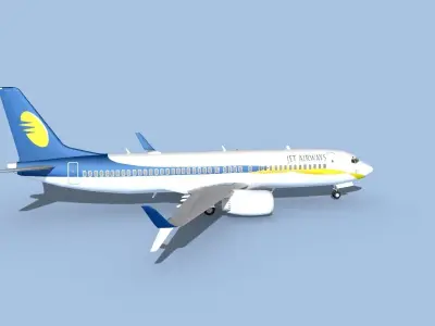 Boeing 737-800 Max Jet Airways 3D model