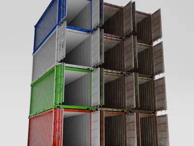20 feet Shipping Container 3D model
