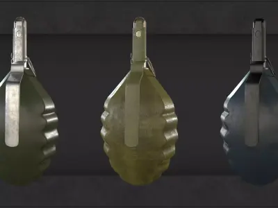 Small grenade Low-poly 3D model